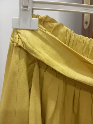 Falda midi amarilla talla L