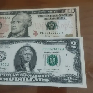 Colección Billetes Dólar USA ( 2, 10)