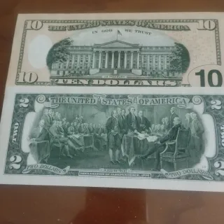 Colección Billetes Dólar USA ( 2, 10)