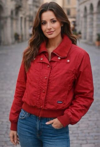 Giacca donna rossa taglia L