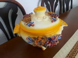 Sopera Antigua Porcelana Flores