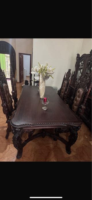 Mueble de madera con vitrina pack completo