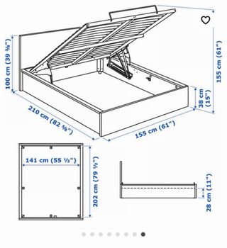 Canapé abatible con cabecero de madera IKEA