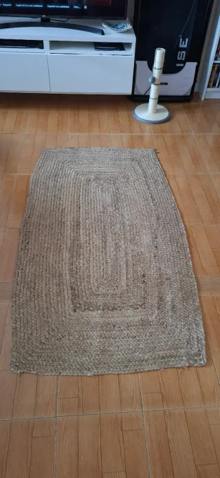 Alfombra de Yute Beige y Marrón