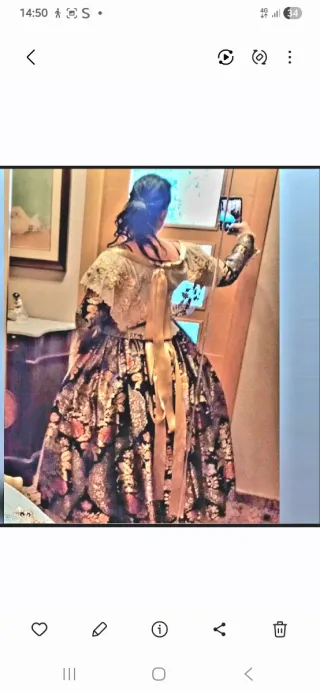 Traje de Fallera Azul Oscuro