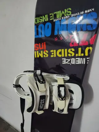 Tabla Snowboard + Fijaciones + Funda