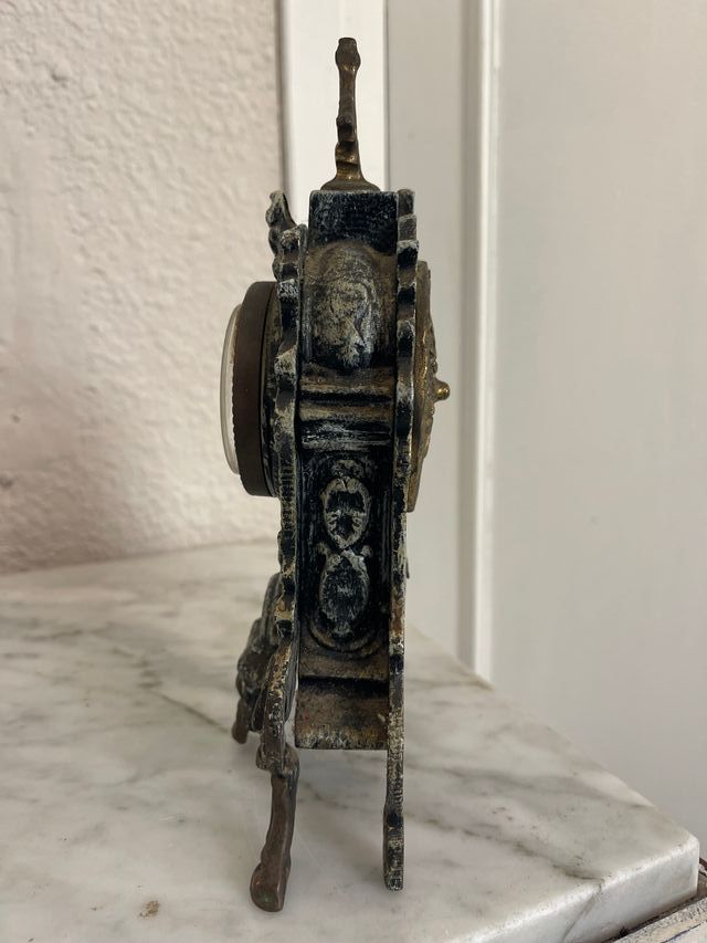 Reloj decorativo latón y bronce antiguo