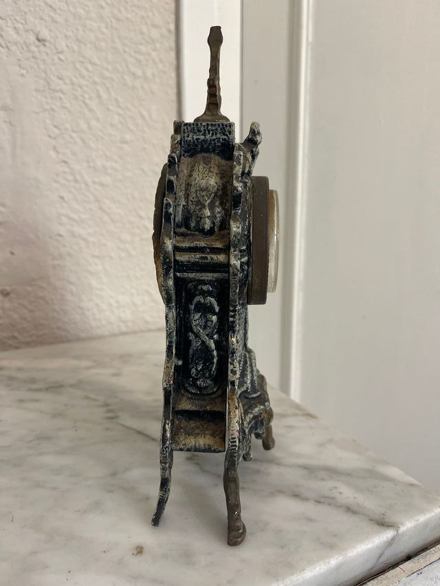 Reloj decorativo latón y bronce antiguo