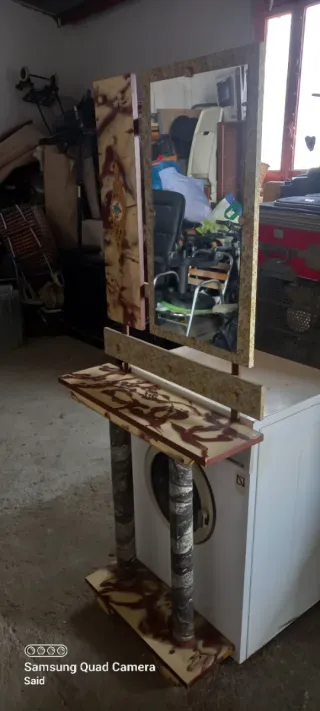 Mueble recibidor con espejo y consola