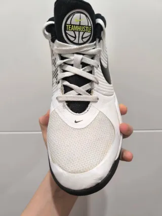 Zapatillas Nike Team Hustle D10 Blancas Negras