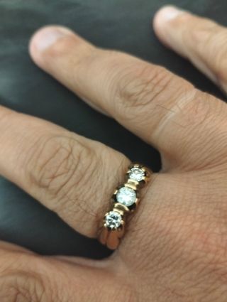 Anillo Oro 14k Diamantes Naturales