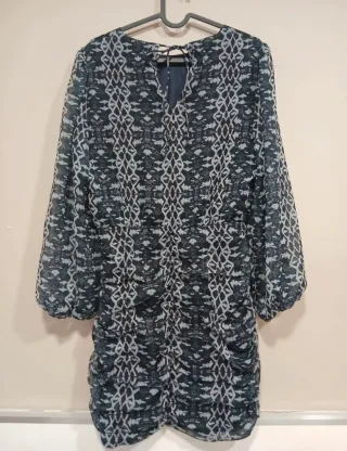 Vestido negro Brownie estampado talla M