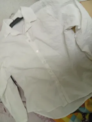 Camisa blanca unisex talla L