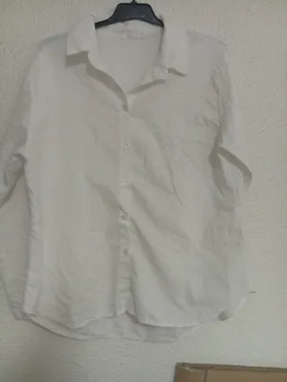 Camisa blanca unisex talla L