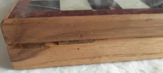 Scacchiera vintage in legno e marmo