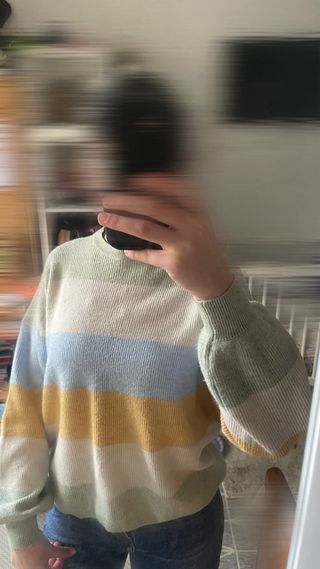 Jersey rayas pastel lana