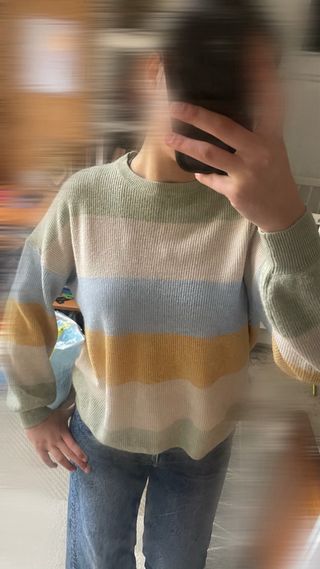 Jersey rayas pastel lana