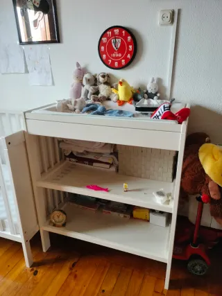 Cambiador de bebé blanco 82 x 53 x 94,5