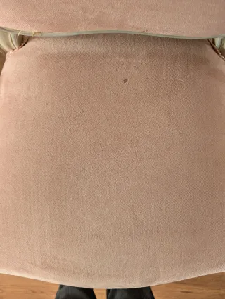 Conjunto de 6 sillas clásicas rosas y blancas