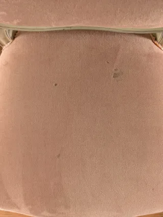 Conjunto de 6 sillas clásicas rosas y blancas