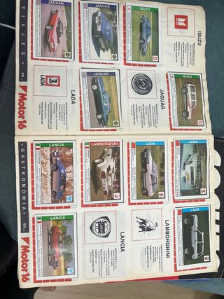 Album Cromos Coches Motor 16 Colección COMPLETO