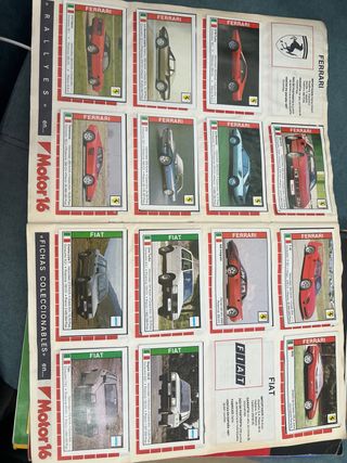 Album Cromos Coches Motor 16 Colección COMPLETO
