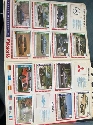 Album Cromos Coches Motor 16 Colección COMPLETO