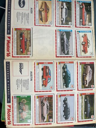 Album Cromos Coches Motor 16 Colección COMPLETO