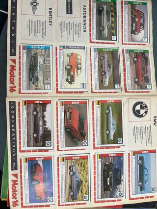 Album Cromos Coches Motor 16 Colección COMPLETO