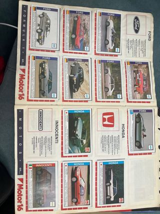 Album Cromos Coches Motor 16 Colección COMPLETO