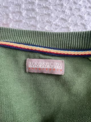 Jersey Napapijri verde algodón
