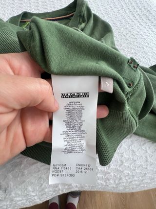 Jersey Napapijri verde algodón