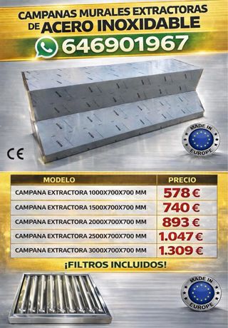 Campanas Extractoras Acero Inoxidable