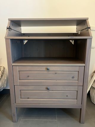 Cambiador madera con cajones