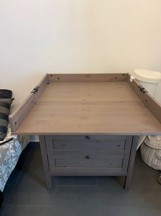 Cambiador madera con cajones