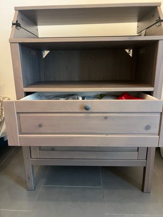 Cambiador madera con cajones