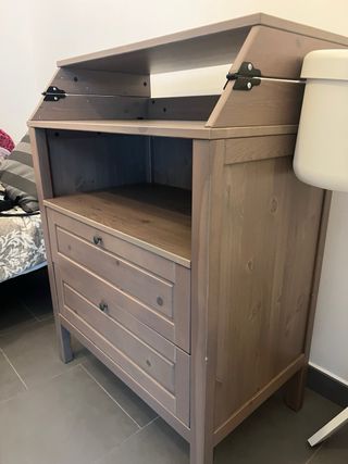 Cambiador madera con cajones