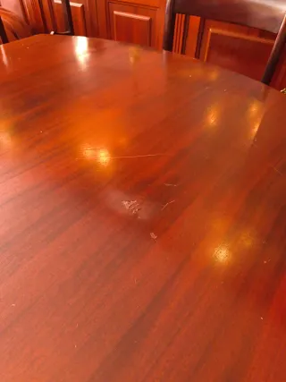 Mesa extensible de caoba