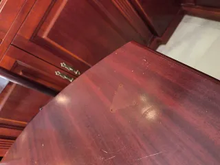 Mesa extensible de caoba