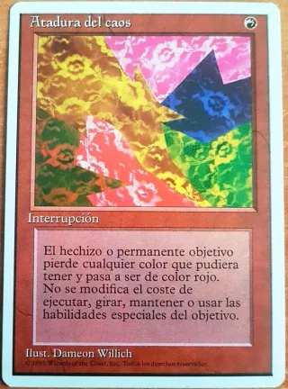 Carta Magic Atadura del caos roja montaña trasgo