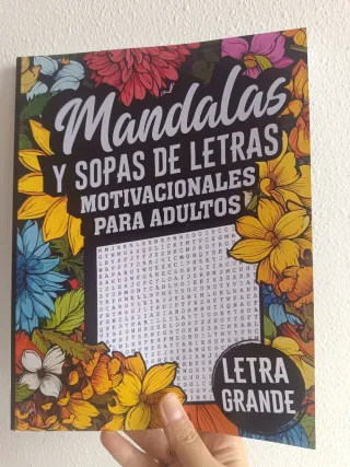 Libro de Mandalas y sopas de letras para Mayores.