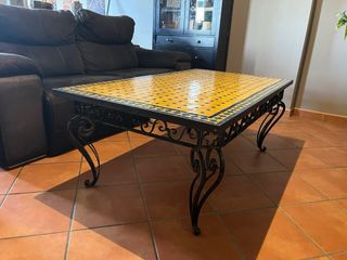 Mesa de centro cerámica y metal