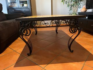 Mesa de centro cerámica y metal