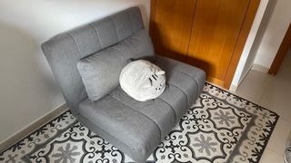 Sofá cama compacto gris