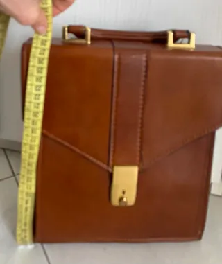 Borsello uomo vintage vera pelle marrone