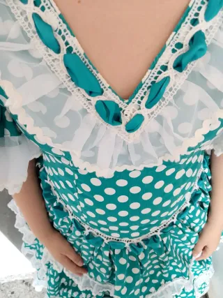 Traje Sevillana Lunares Verde