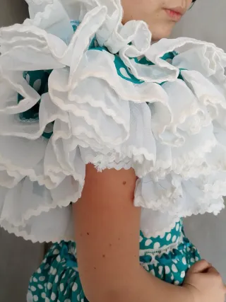 Traje Sevillana Lunares Verde