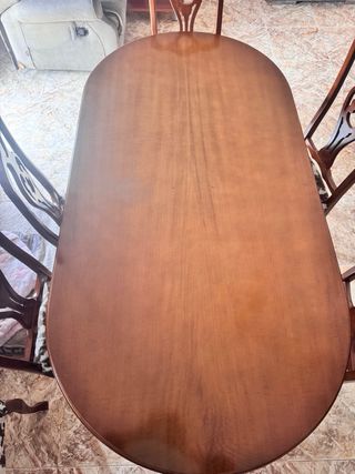 Mesa comedor + 6 sillas madera