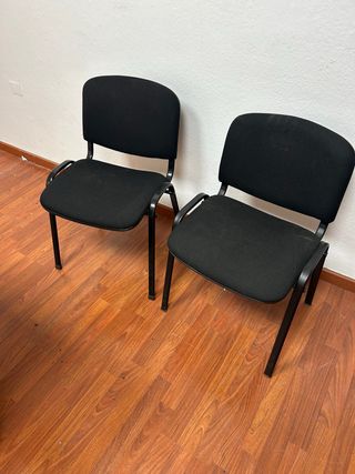 Juego de 2 sillas de oficina negras