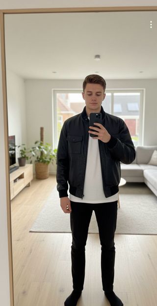 Chaqueta Zara Piel Negra Talla M